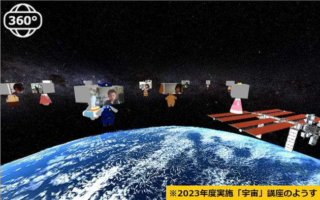 2023年度実施「宇宙」講座の3D空間の様子